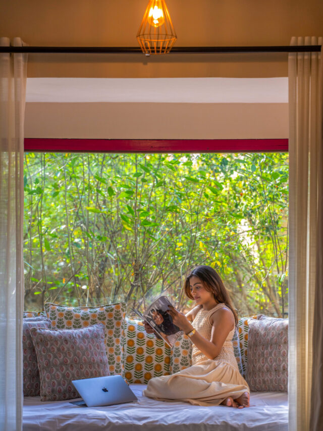 Anopura's iconic window reading nook — a 5-star boutique resort stay unlike any hotel in Jaipur